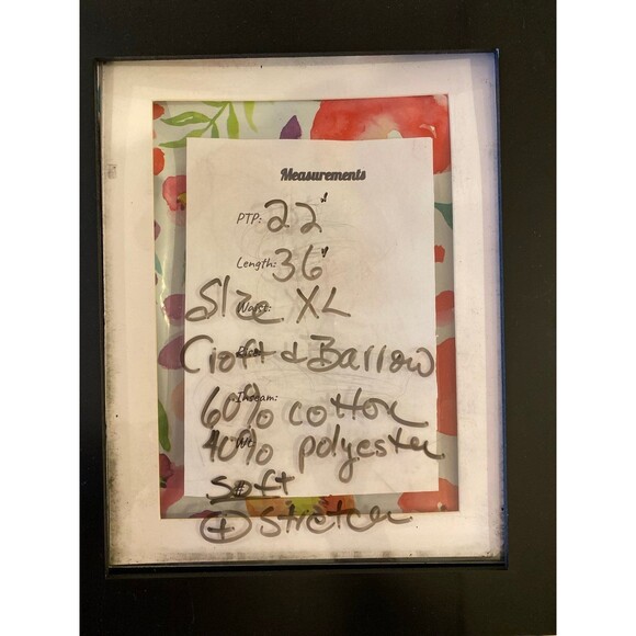 Croft & Barrow Night Gown Pajamas Sz XL Blue  Floral 60% Cotton SOFT + Stretch - Picture 11 of 11